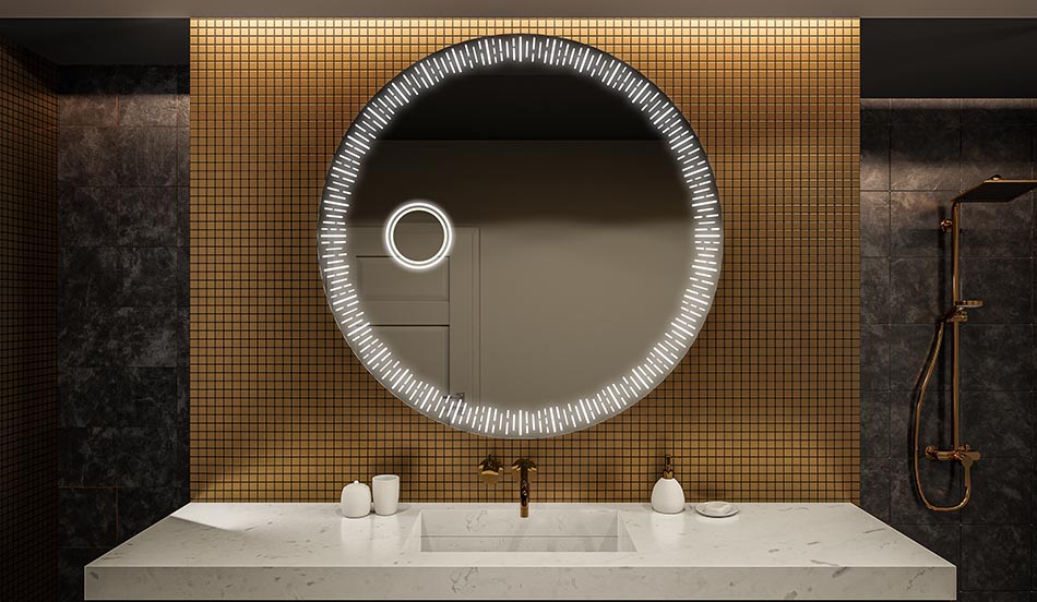 Miroir circulaire pour salle de bain élégante – miroir mural | ARTFORMA