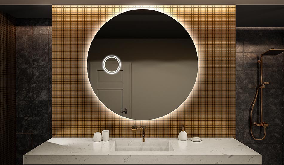 Miroir circulaire pour salle de bain élégante – miroir mural | ARTFORMA