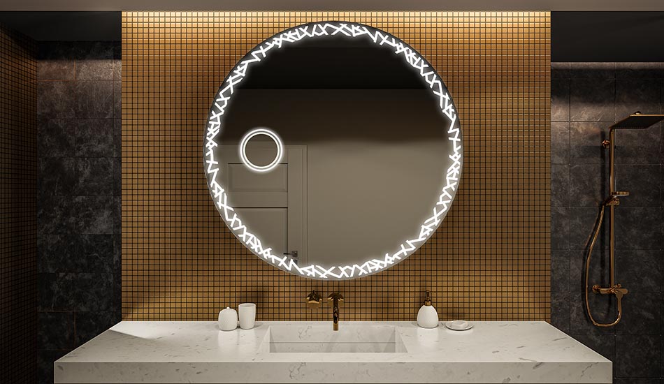 Miroir circulaire pour salle de bain élégante – miroir mural | ARTFORMA