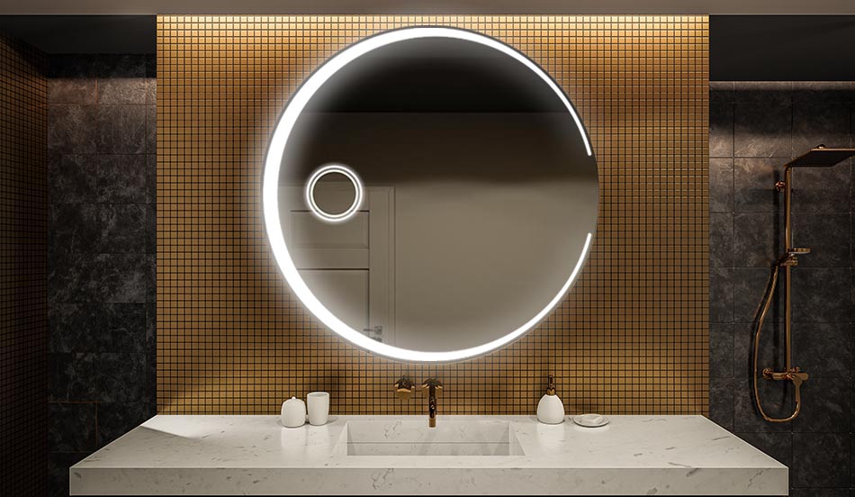 Miroir circulaire pour salle de bain élégante – miroir mural | ARTFORMA