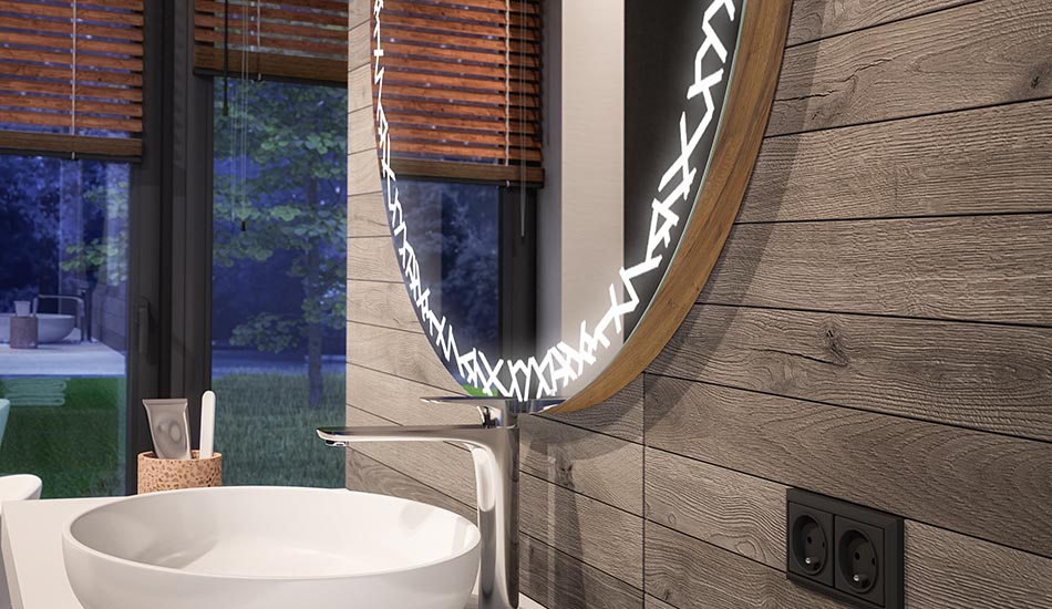 Miroir LED rond avec lumière d’ambiance – miroir lumineux | ARTFORMA