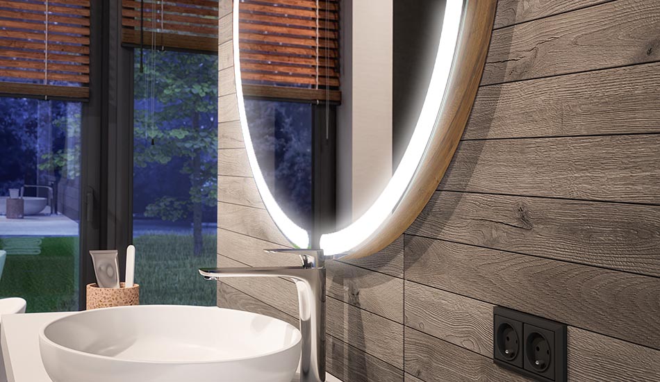 Miroir LED rond avec lumière d’ambiance – miroir lumineux | ARTFORMA