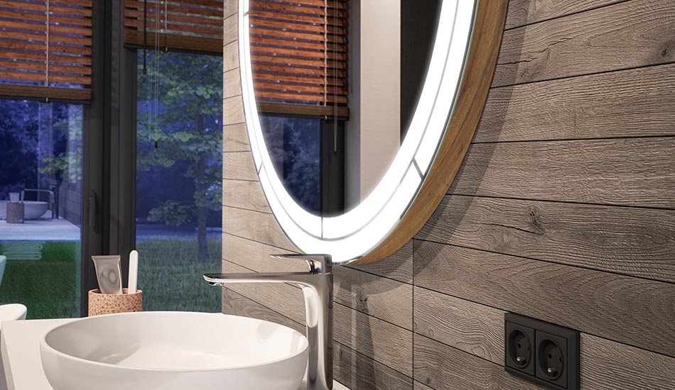 Miroir LED rond avec lumière d’ambiance – miroir lumineux | ARTFORMA