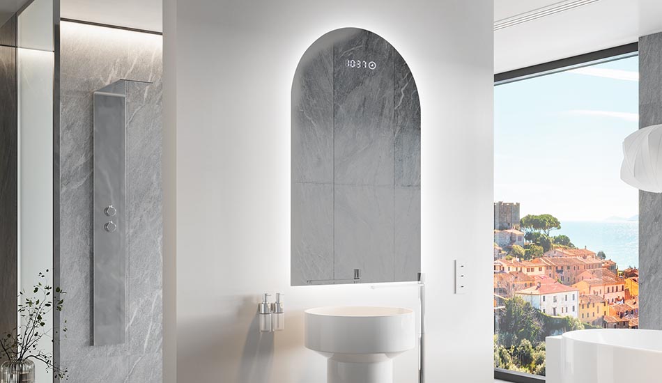 Miroir irrégulier avec éclairage LED d’ambiance – miroir décoratif | ARTFORMA