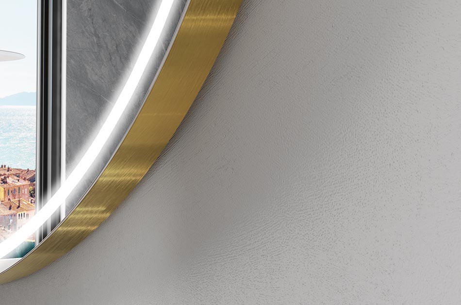 Miroir irrégulier avec éclairage LED d’ambiance – miroir décoratif | ARTFORMA