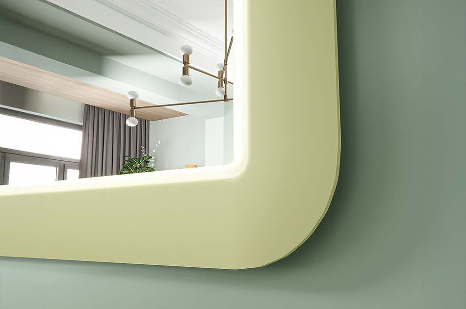 Miroir dans un cadre en MDF