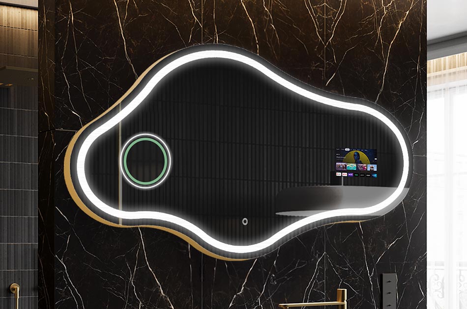 Miroir connecté au design organique – miroir intelligent | ARTFORMA