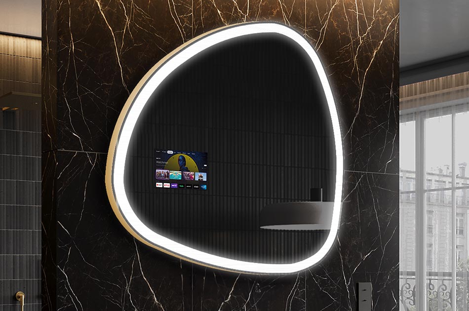 Miroir connecté au design organique – miroir intelligent | ARTFORMA