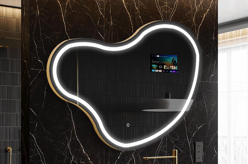 Miroir connecté au design organique – miroir intelligent | ARTFORMA