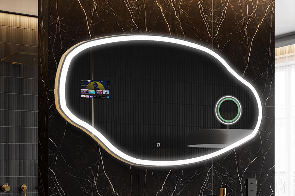 Miroir connecté au design organique – miroir intelligent | ARTFORMA
