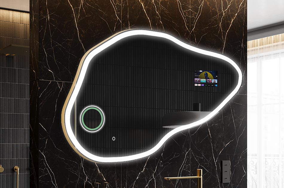 Miroir connecté au design organique – miroir intelligent | ARTFORMA