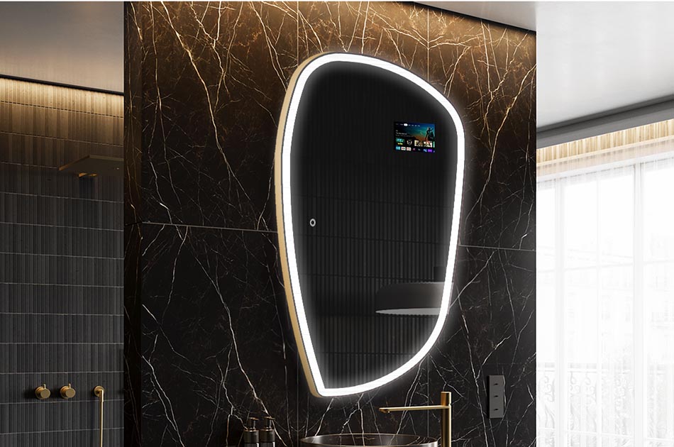 Miroir connecté au design organique – miroir intelligent | ARTFORMA