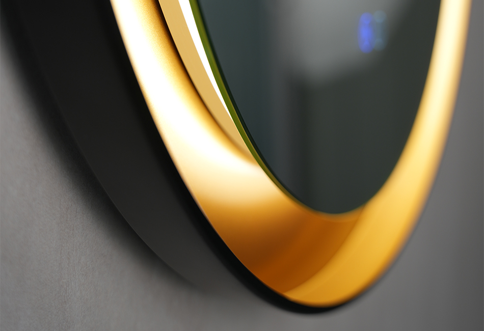 Miroir avec cadre métallique noir