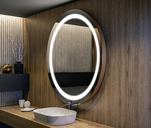 Rond Illumination LED Miroir Sur Mesure Eclairage Salle De Bain L96 -  Artforma