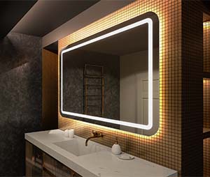 Miroir éclairage LED de salle de bain LOUTRO avec interrupteur