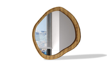 Miroirs dans un cadre en bois