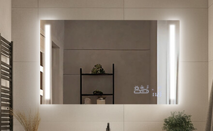 Miroirs classiques rectangulaires avec éclairage