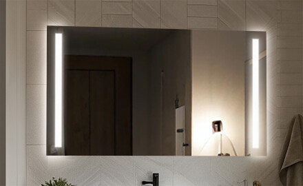 Miroirs rectangulaires alimentés par piles