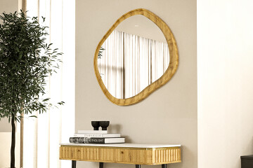 Miroir en bois massif