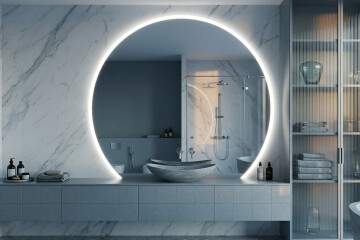 Miroirs en demi-cercle