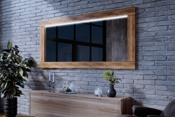 Miroir en bois massif
