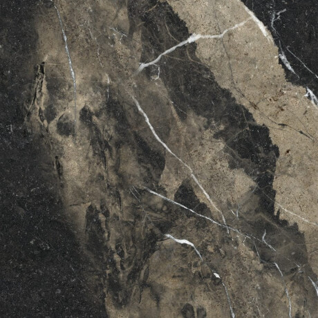 Carrelage en grès émaillé pour sol, 60 x 120, noir avec des veines dorées, brillant, rectifié, A4H109 Pierre Black #14