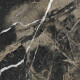 Carrelage en grès émaillé pour sol, 60 x 120, noir avec des veines dorées, brillant, rectifié, A4H109 Pierre Black #17