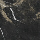 Carrelage en grès émaillé pour sol, 60 x 120, noir avec des veines dorées, brillant, rectifié, A4H109 Pierre Black #25