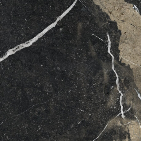 Carrelage en grès émaillé pour sol, 60 x 120, noir avec des veines dorées, brillant, rectifié, A4H109 Pierre Black #26
