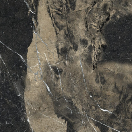 Carrelage en grès émaillé pour sol, 60 x 120, noir avec des veines dorées, brillant, rectifié, A4H109 Pierre Black #27