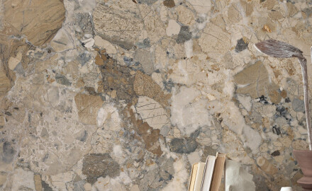 Carrelage en grès cérame grand format 120 x 280, marbre beige-gris brillant A4H1111 Calda Ambrozia