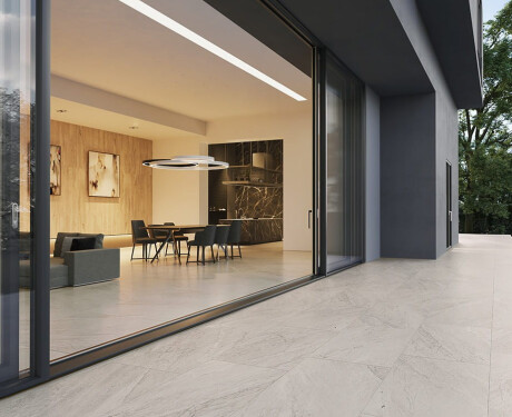 Carrelage en grès émaillé pour sol, 120 x 280 cm, gris pierre mat, A4H1129 Agathos Grey