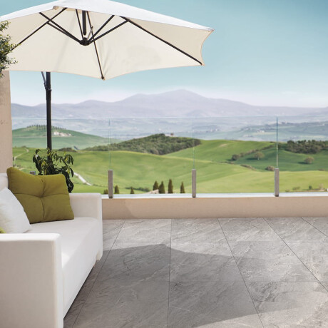 Carrelage en grès émaillé pour sol, 120 x 120 cm, gris pierre mat, A4H1130 Agathos Grey #6