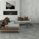 Carrelage en grès émaillé pour sol, 60 x 120 cm, gris clair mat, rectifié, A4H125, Materia Pearl #1