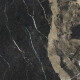Carrelage en grès émaillé pour sol Pierre Black 120 x 120 cm, noir brillant avec des veines dorées, rectifié A4H197 #16