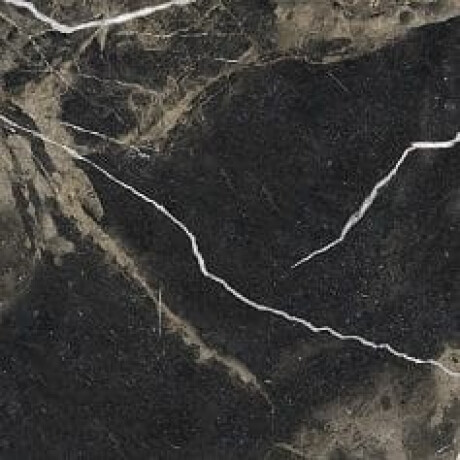Carrelage en grès émaillé pour sol Pierre Black 120 x 120 cm, noir brillant avec des veines dorées, rectifié A4H197 #19