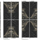 Carrelage en grès cérame grand format pour sol, 120 x 280 cm, Bookmatch noir brillant avec veines dorées, rectifié, A4H203 Pierre Black #3