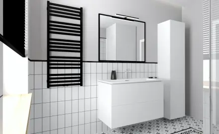 Carrelage mural en céramique 10 x 20, blanc mat, plat, A4H23 Blanco Mate