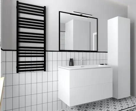 Carrelage mural en céramique 10 x 20, blanc mat, plat, A4H23 Blanco Mate