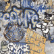 Carrelage en grès émaillé pour sol, 120 x 280 cm, gris mat, rectifié, A4H248 City Graffiti Grey #1