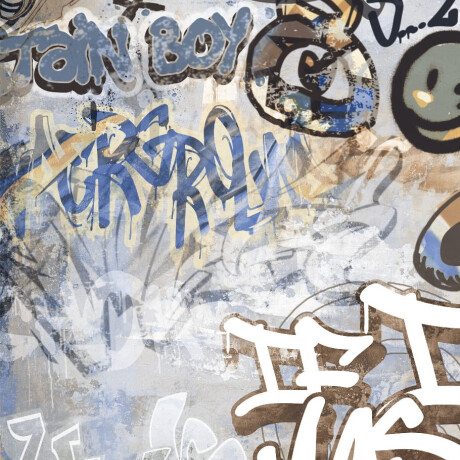 Carrelage en grès émaillé pour sol, 120 x 280 cm, gris mat, rectifié, A4H248 City Graffiti Grey #3