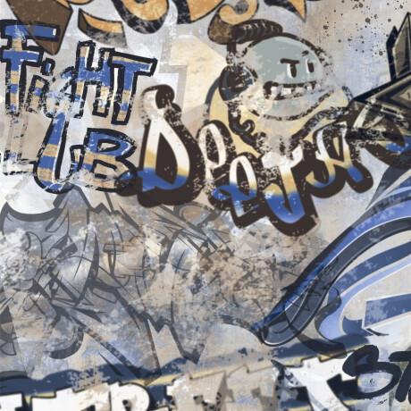 Carrelage en grès émaillé pour sol, 120 x 280 cm, gris mat, rectifié, A4H248 City Graffiti Grey #5