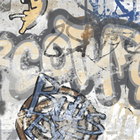 Carrelage en grès émaillé pour sol, 120 x 280 cm, gris mat, rectifié, A4H248 City Graffiti Grey #7