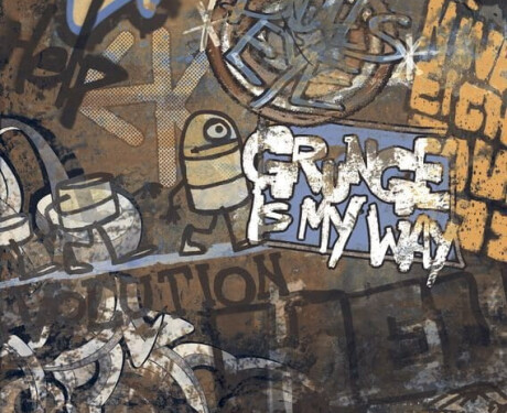 Carrelage en grès émaillé pour sol, grand format 120 x 280 cm, mat, rectifié, A4H262 City Graffiti Multicolor