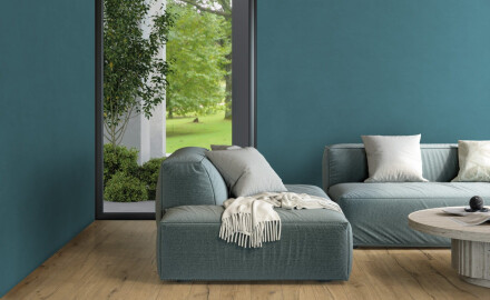 Carrelage en grès cérame grand format 120 x 280 cm, bleu mat, rectifié, A4H347 Mood Hope
