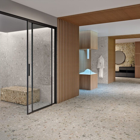 Carrelage en grès émaillé pour sol, 120 x 120 cm, beige, effet terrazzo, mat, rectifié, A4H407 Ceppo Di Gre Warm #5