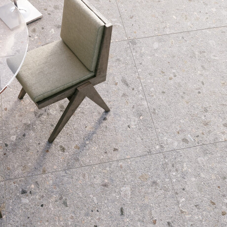 Carrelage en grès émaillé pour sol, 60 x 120 cm, gris clair mat, rectifié, A4H418, terrazzo Ceppo Di Gre Multi #10