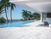 Carrelage en grès cérame grand format 120 x 280, marbre blanc veiné de gris, brillant A4H462 Calacatta