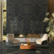 Carrelage en grès cérame Bookmatch 120 x 280, marbre noir veiné d'or, brillant A4H473 Sant Loreno #8
