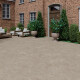 Carrelage en grès cérame pour sol 100 x 100, travertin coupé transversalement, mat, gris-beige taupe A4H499 Chrono Stone #3